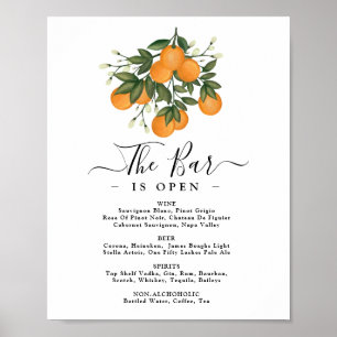 Frischer Sommerzitrus Hochzeit Bar Signature Drink Poster