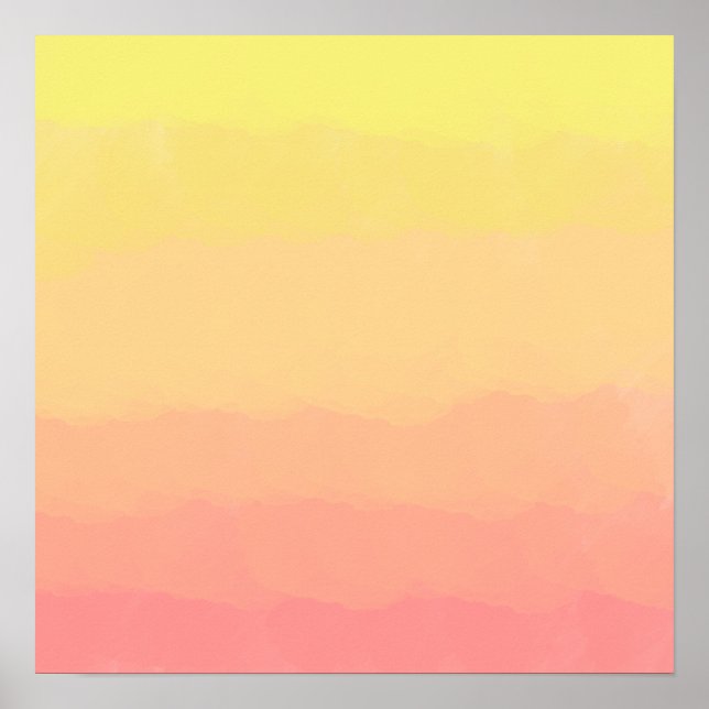 frischer Sonnenuntergang Orangenkorallen im Sommer Poster (Vorne)