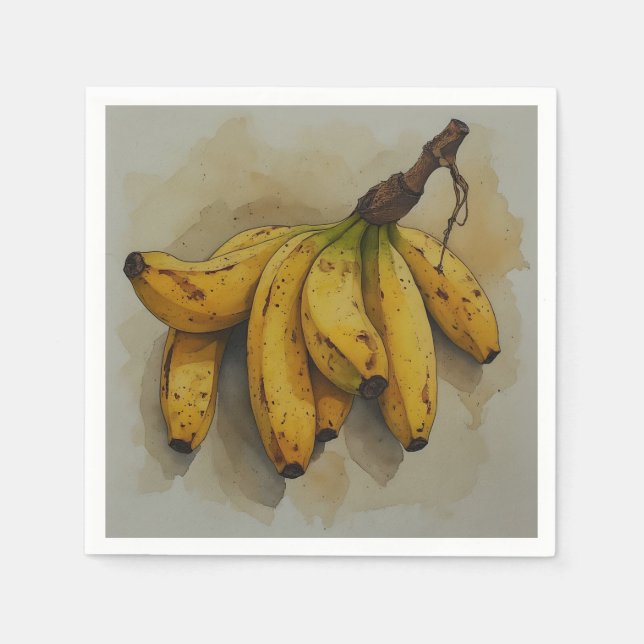 Frischer Stapel Bananen Serviette (Vorderseite)