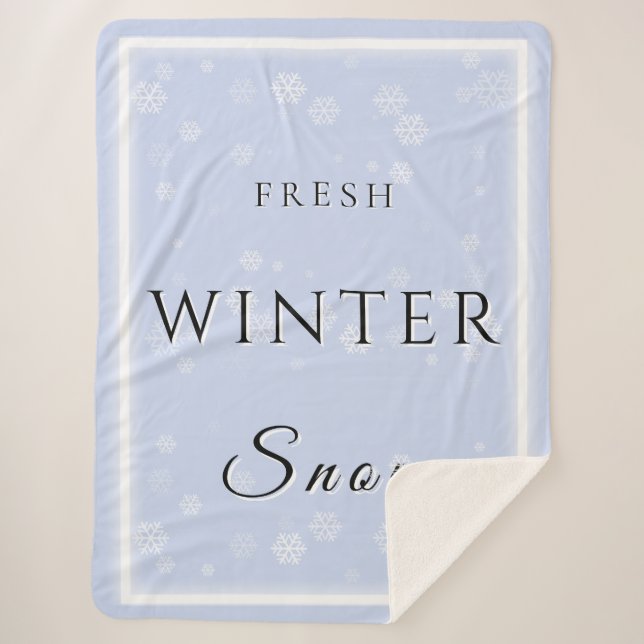 Frischer Winterschnee mit Schnee Sherpadecke (Vorderseite)