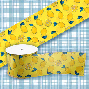 Frischer Zitronen Citrus Satinband