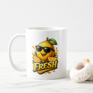 Frischer Zitronen-Sommer Stimmung Süße Zitrus Figu Kaffeetasse