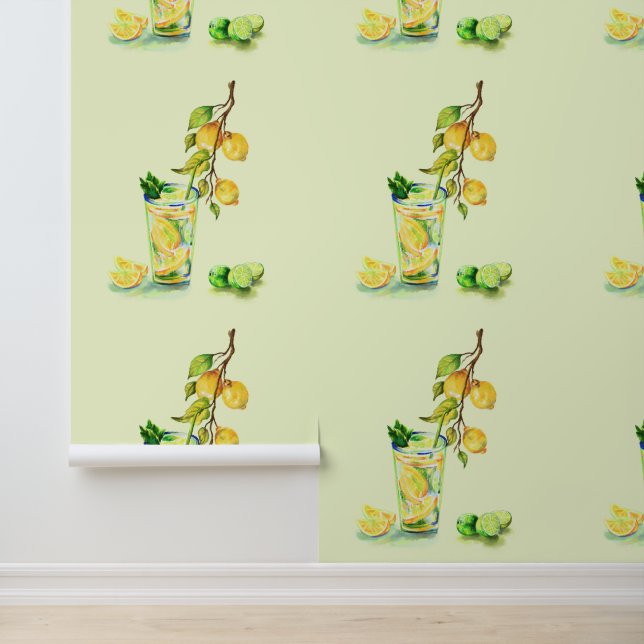 Frischer Zitronensaft Getränk Tapete (Anwendung)