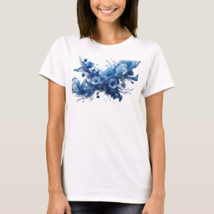 Frisches Blau ABSTRACT ART Maßgeschneidertes T-Shi T-Shirt