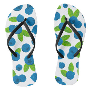 Frisches Blaubeermuster Flip Flops