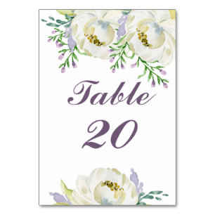 Frisches Blume Hochzeit Tischnummer