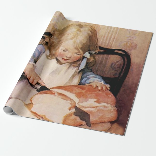 Frisches Brot von Jessie Willcox Smith Geschenkpapier (Ungerollt)