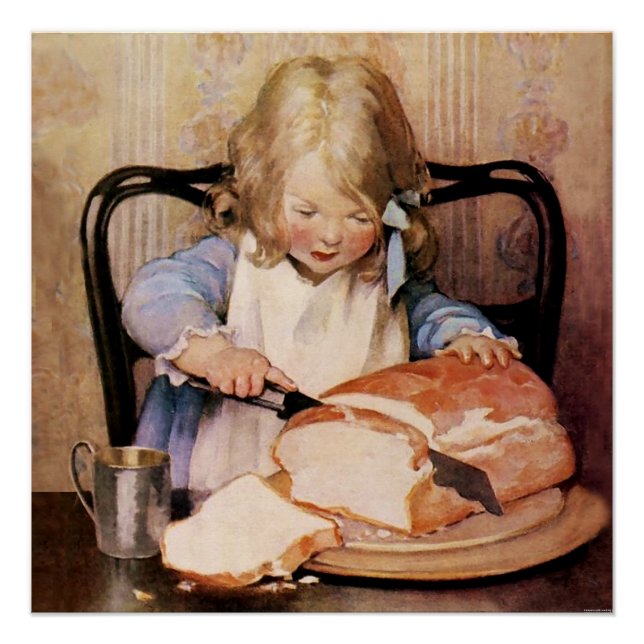 Frisches Brot von Jessie Willcox Smith Poster (Vorderseite)