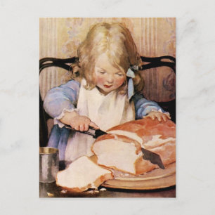 Frisches Brot von Jessie Willcox Smith Postkarte