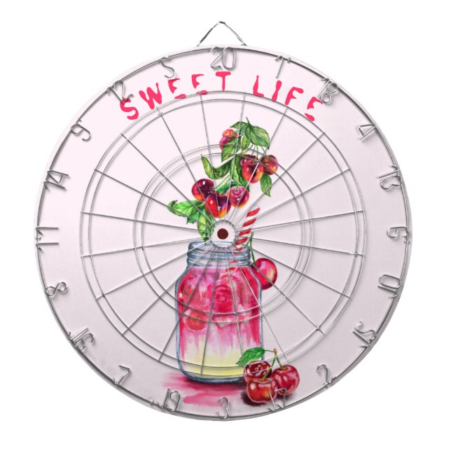 Frisches Cherry Drink Dart Board - Benutzerdefinie Dartscheibe (vorne)