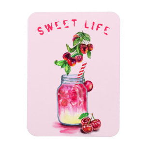 Frisches Cherry Drink Magnet - Benutzerdefinierter