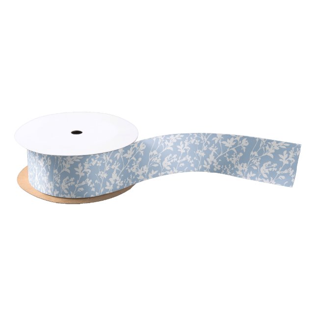 Frisches Foliage (Sky Blue) Satinband (Spule)