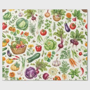 Frisches Gemüse aus dem Garten - Geschenkpapier