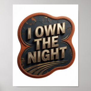Frisches Gold ICH BESITZE DIE NACHT Poster