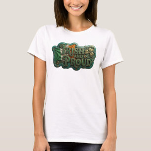 Frisches Gold IRISCH UND STOLZ Statement T-Shirt