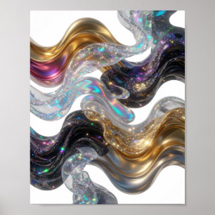 Frisches Gold UNIVERSE Textdesign Poster