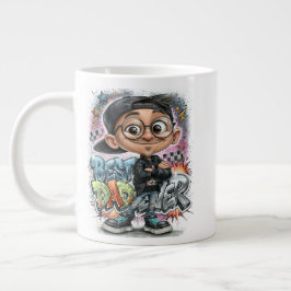 Frisches Graffiti Bester Vater Jumbo-Tasse