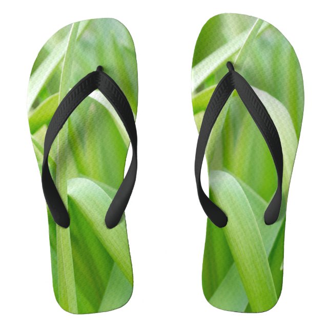 Frisches grünes Pflanzenlaub  Flip Flops (Fußbett)