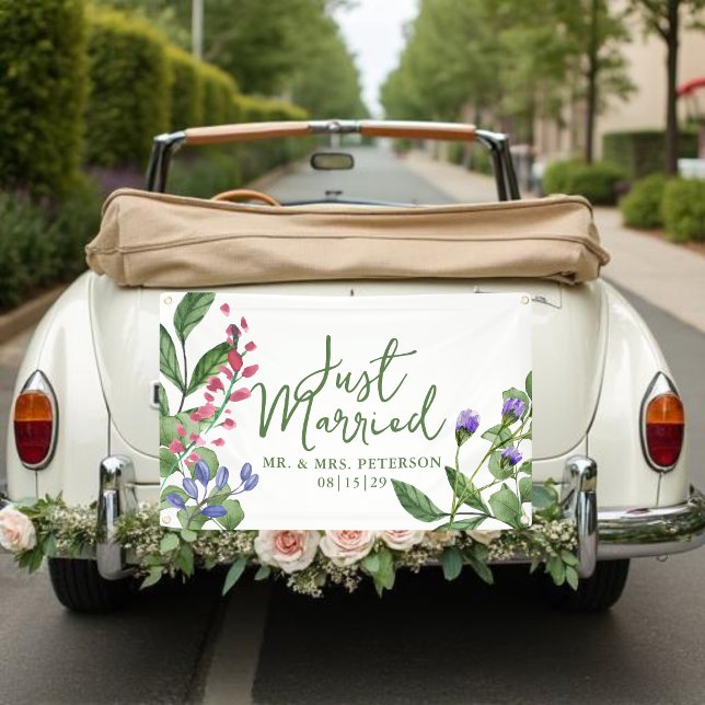 Frisches Grünware Frisch Vermählt Auto Banner (Von Creator hochgeladen)