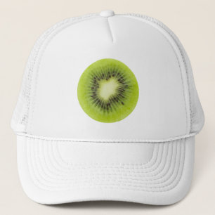 Frisches Kiwi. Runde Scheibe abgeschieden Truckerkappe