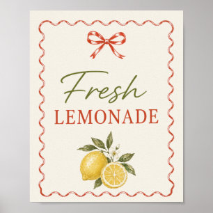 Frisches Limonaden-Schild italienischer Markt Baby Poster