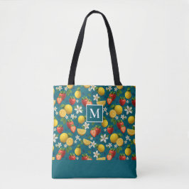 Frisches Obst Erdbeeren & ZitronenMonogramm