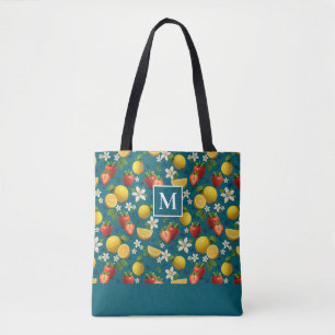 Frisches Obst Erdbeeren & ZitronenMonogramm