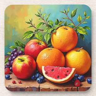 Frisches Obst in perfektem Mix Design Getränkeuntersetzer