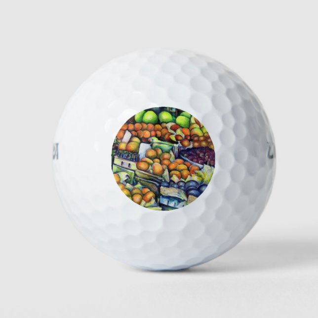 Frisches Obst mit Francis Golfball (Vorderseite)