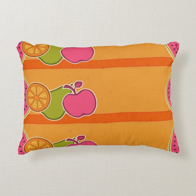 Frisches Obst Orange Dekokissen (Vorderseite)