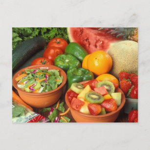 Frisches Obst und Gemüse Postkarte
