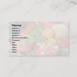 Frisches Obst und Gemüse Visitenkarte