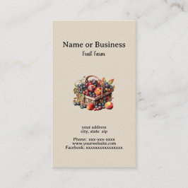 Frisches Obst Visitenkarte