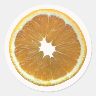 Frisches Orangen - helle orangefarbene Früchte - o Runder Aufkleber