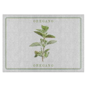 FRISCHES OREGANO 11x8 Glasschneidebrett Schneidebrett
