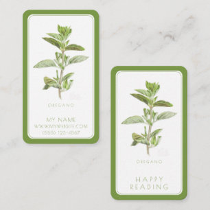FRISCHES OREGANO Business Lesezeichen - 3,5 x 2 Ka Mitteilungskarte
