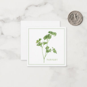 FRISCHES PARSLEY 2,5" Square Flat Card Mitteilungskarte