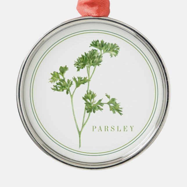 FRISCHES PARSLEY Premium RUNDORTUNG Ornament Aus Metall (Vorne)