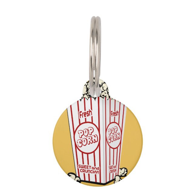 Frisches Popcorn Haustiermarke (Vorderseite)