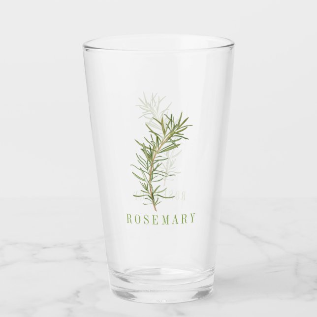 FRISCHES ROSEMARY Pint Trinkglas Glas (Vorderseite)