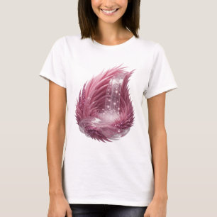 Frisches Silber PINK FAIRY WATERFALL 3D Text Art T-Shirt