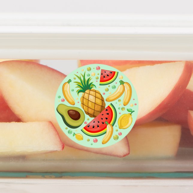 Frisches Sommerkulstmuster Etiketten (Befestigt)