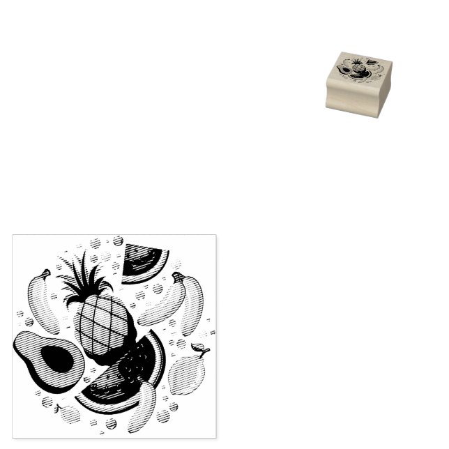 Frisches Sommerkulstmuster Gummistempel (Stempel)