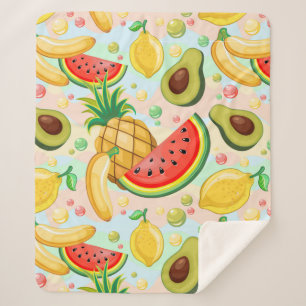 Frisches Sommerkulstmuster Sherpadecke