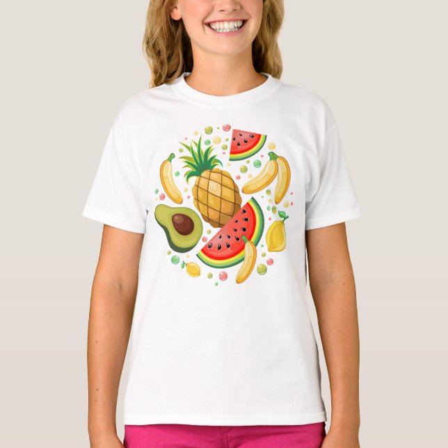 Frisches Sommerkulstmuster T-Shirt (Vorderseite)
