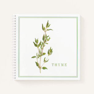 FRISCHES THYME 8.5x8.5 SpiralNotebook Notizbuch