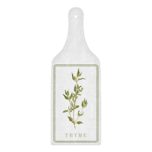 FRISCHES THYME Glas-Schneidebrett Paddel Schneidebrett (Vorderseite)