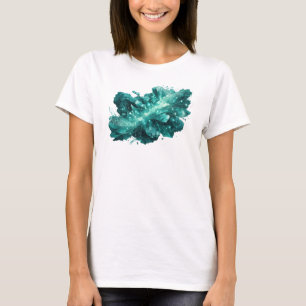Frisches Türkis ABSTRAKTE KUNST Mode Druck T-Shirt