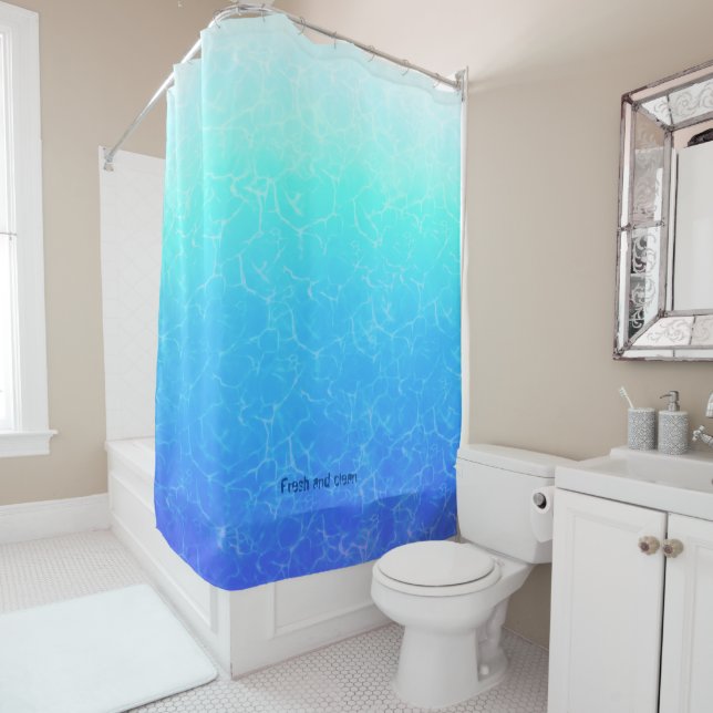 Frisches und sauberes, klares Wasser Duschvorhang (Beispiel)