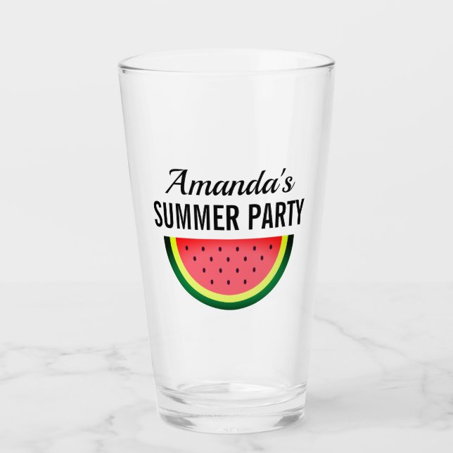 Frisches Wassermelonen-Slip Party Glas (Vorderseite)